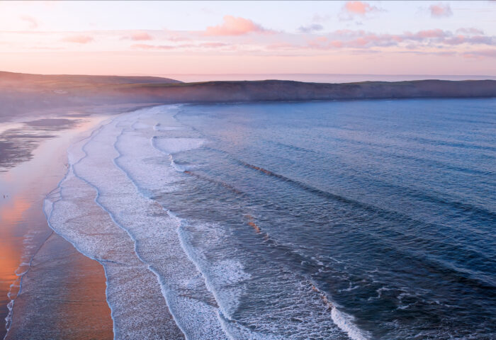 Woolacombe beach from the air