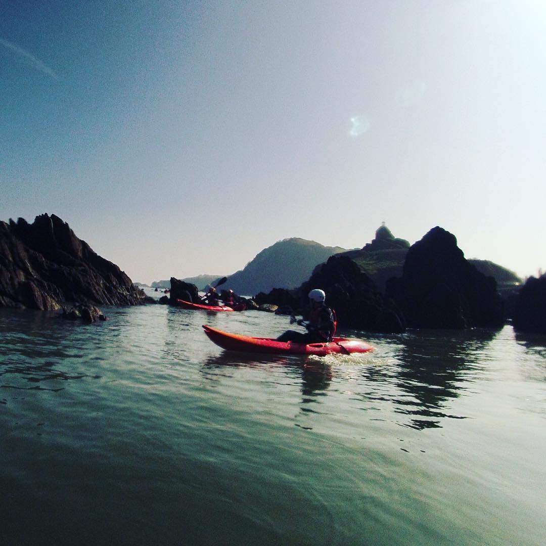 Kayaking around Woolacombe