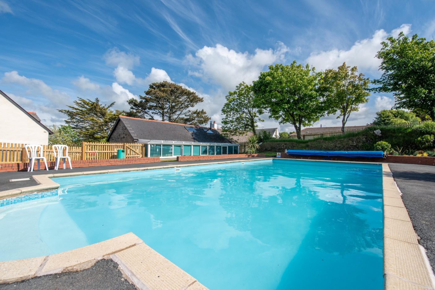 Outdoor Swimming Pool at Willingcott Valley Holiday Homes in Woolacombe North Devon