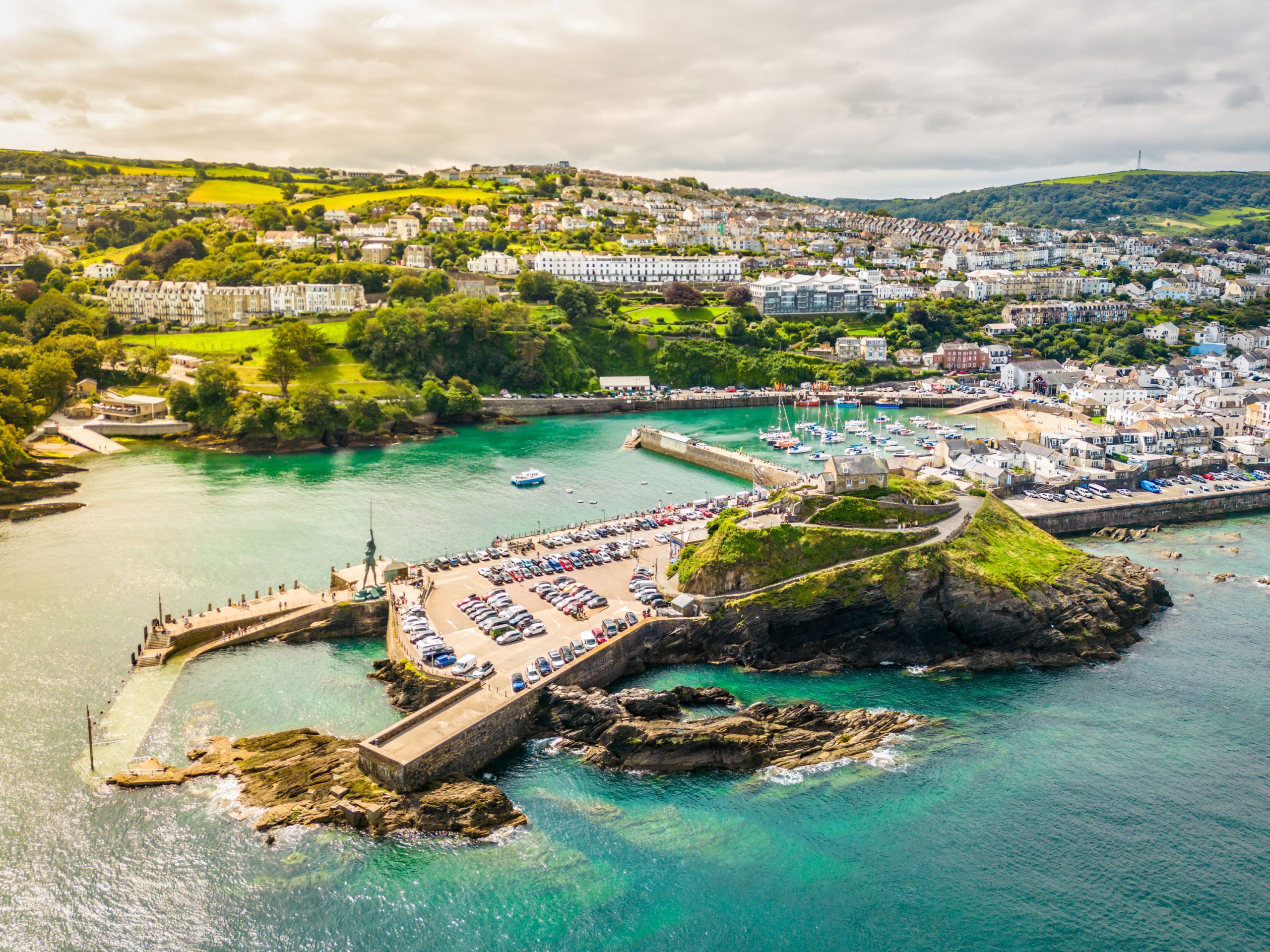 Aerial view of Ilfracombe harbour